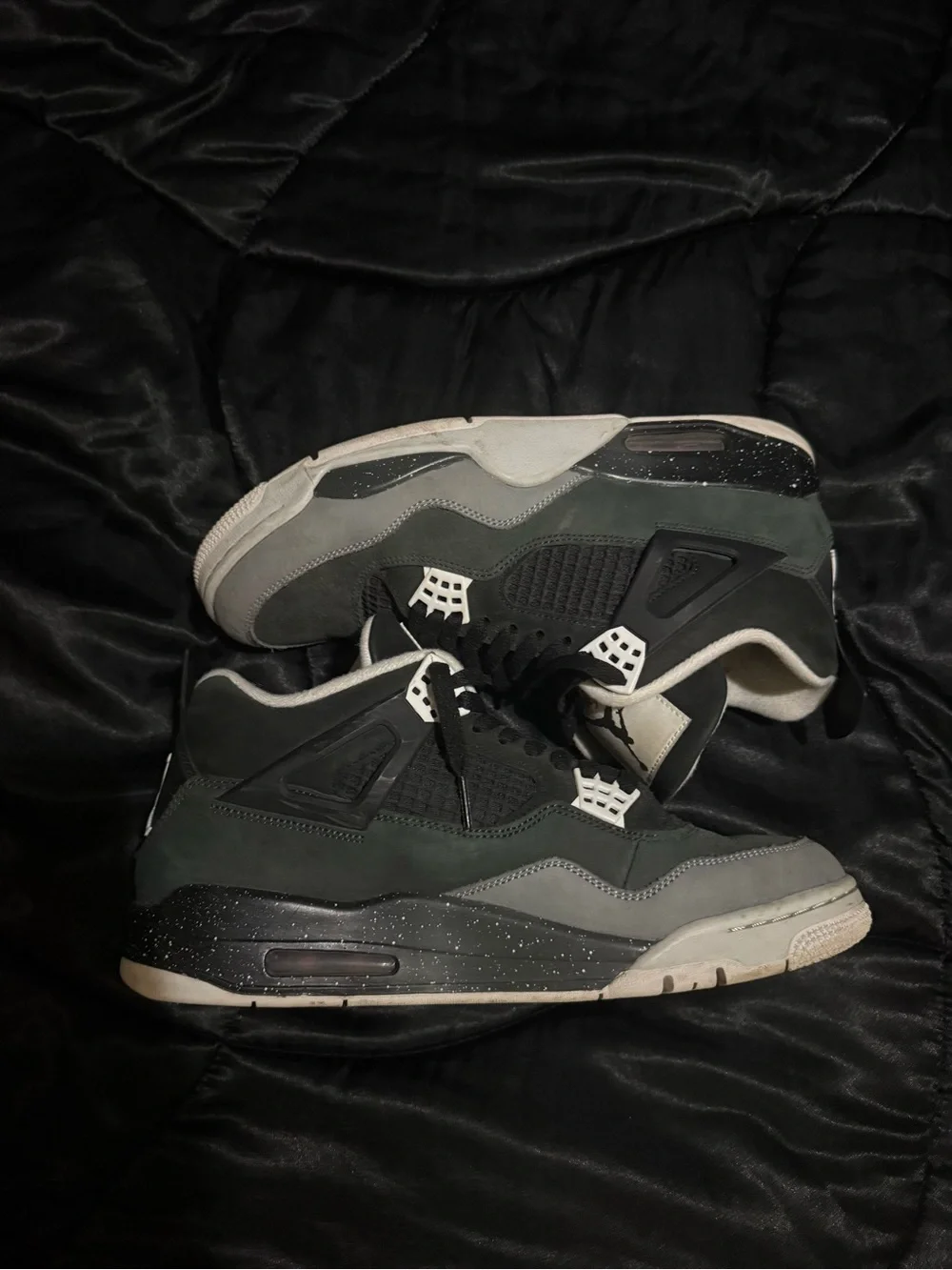 Men's Black and Gray Retro “Fear” Jordan 4s - Classic Style